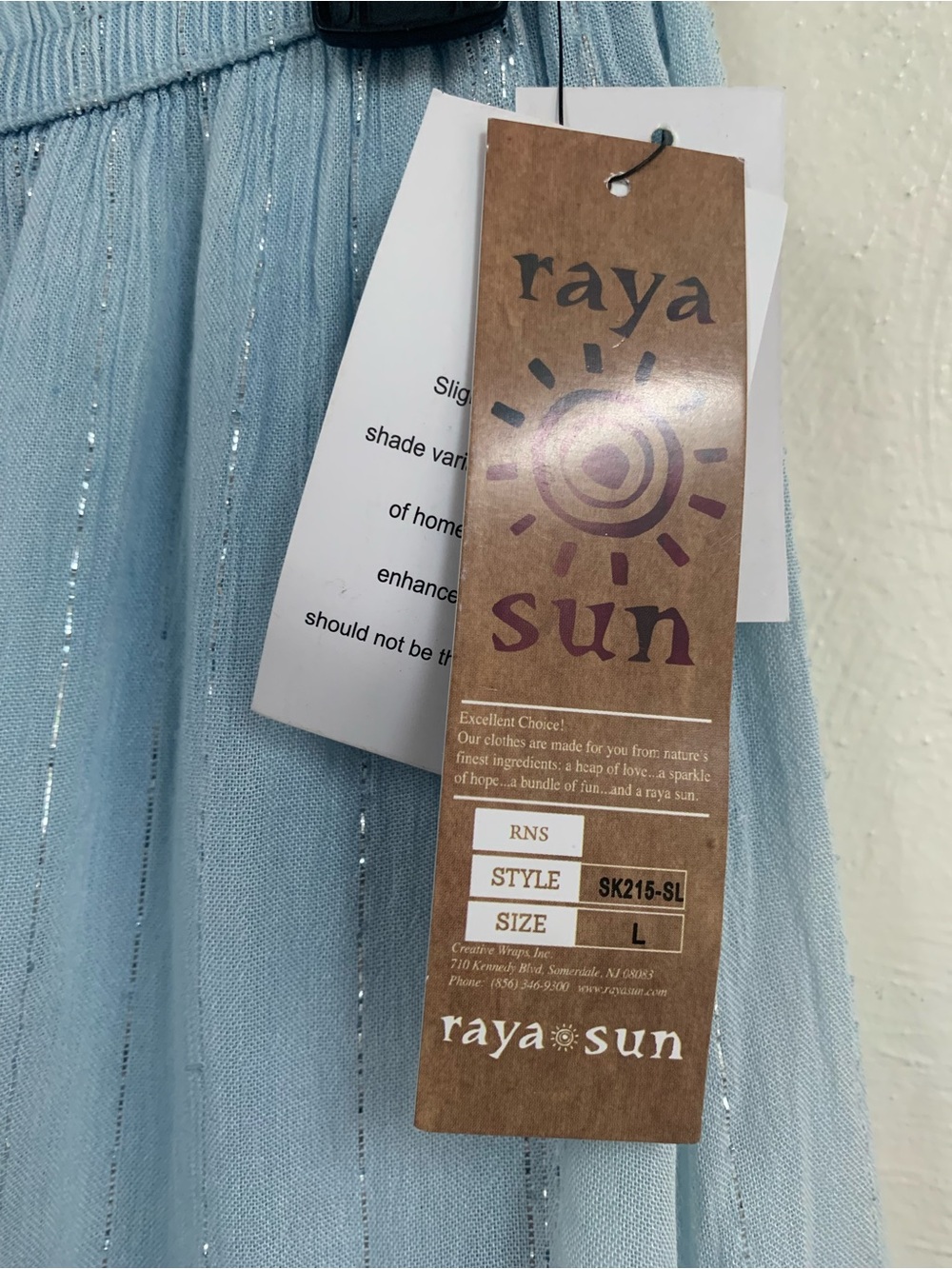 NWT Light Blue Ruffled Skirt - Raya Sun - Picture 5 of 6